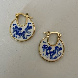 ANA LUISA Hana Marble Blue Earrings